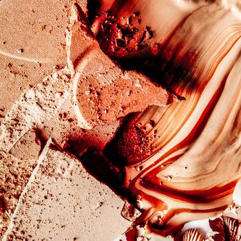 crushed make-up products - beauty and cosmetics styled concept, elegant visuals