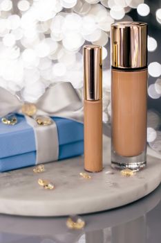 luxury make-up products as a gift - beauty, cosmetics and makeup styled concept, elegant visuals