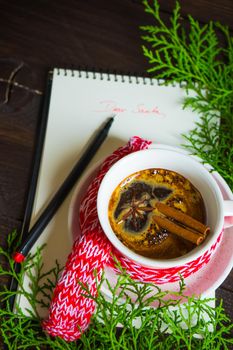Christmaas festive concept with letter to Santa