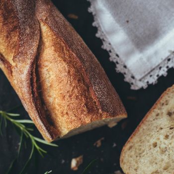 homemade food and pastry styled concept - rustic whole wheat bread recipe, elegant visuals