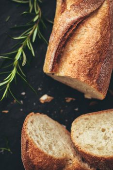 homemade food and pastry styled concept - rustic whole wheat bread recipe, elegant visuals