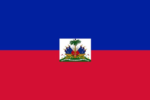 A Haiti flag background illustration red blue crest