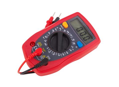 Digital multimeter isolated on a white background