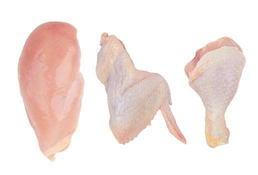 Chicken meat isolated on a white background