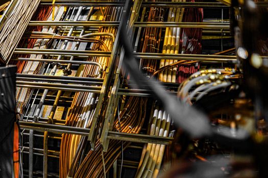 Server Room Cable Image. Shooting Location: Tskuba-city, Ibaraki-pref