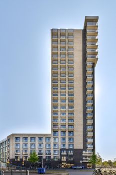 View of street near building with beauty of vagitaion outside