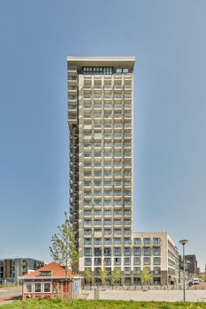 View of street near building with beauty of vagitaion outside