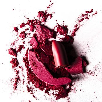 crushed make-up products - beauty and cosmetics styled concept, elegant visuals