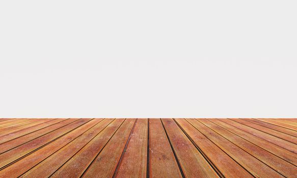 Empty room with brown wooden floor or desktop background. Table top for advertising and copy space. Architecture and interior concept. 3D illustration rendering