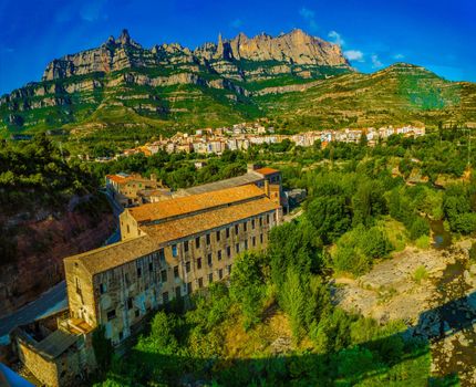 View from Montcalat Mountaineering Railway. Shooting Location: Spain, Barcelona