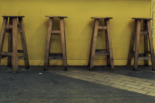 Empty seats in  cafe or restaurant due to the effect of coronavirus covid-19 pandemic