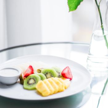 fruit plate served - fresh fruits and healthy eating styled concept, elegant visuals