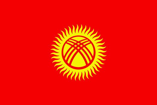A Kyrgystan flag background illustration red yellow sun tunduk