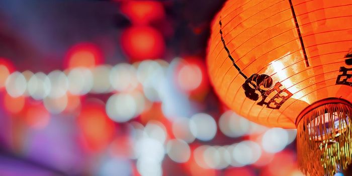 Chinese new year lanterns in china town.