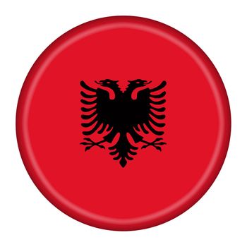 An Albania web icon button isolated on white with clipping path