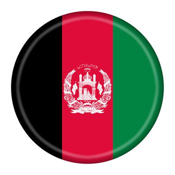 An Afghanistan button isolated on white with clipping path