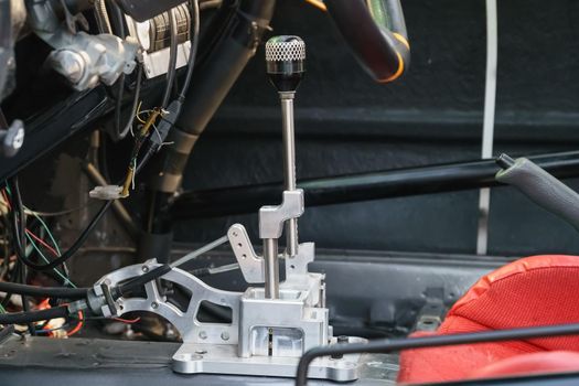 Sequential shifter gearbox in race car