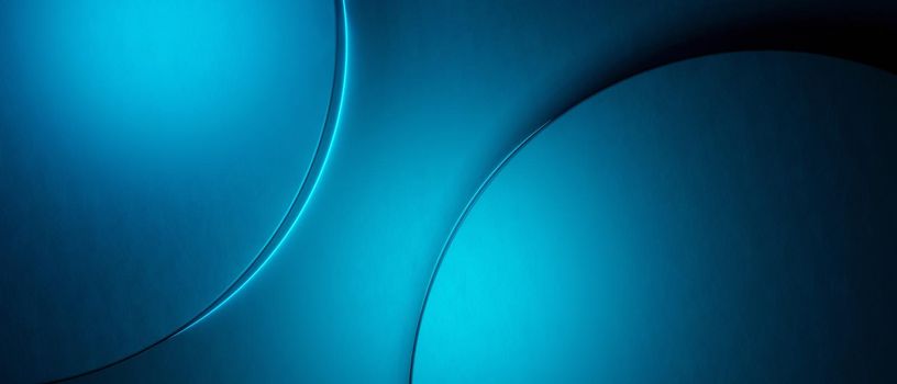 abstract blue background with curved shape.3D