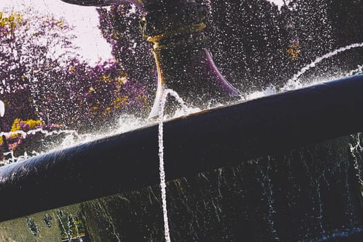 an ornamental structure in a pool or lake from which one or more jets of water are pumped into the air.