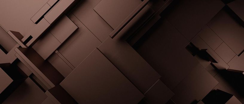 Abstract Elegant 3D Cubes Trendy Futuristic Dark Green Iillustration Background Wallpaper 3D Illustration
