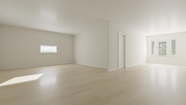 3d render of an empty interior. Image of an empty room without furniture.