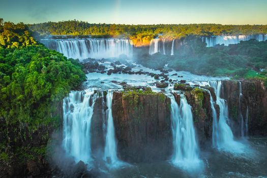 Iguazu Falls dramatic landscape, view of Argentinian side, South America