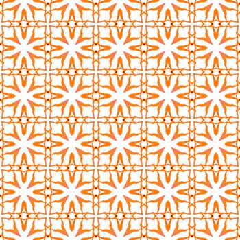 Oriental arabesque hand drawn border. Orange emotional boho chic summer design. Arabesque hand drawn design. Textile ready wondrous print, swimwear fabric, wallpaper, wrapping.