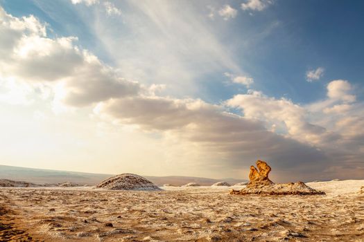 Moon Valley, Valle de la Luna at sunset, Atacama desert, Chile, South America
