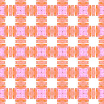 Exotic seamless pattern. Orange mesmeric boho chic summer design. Textile ready emotional print, swimwear fabric, wallpaper, wrapping. Summer exotic seamless border.