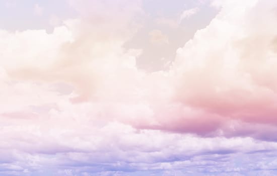 Copy space pastel tone minimal concept of summer blue sky and white cloud abstract blank background.