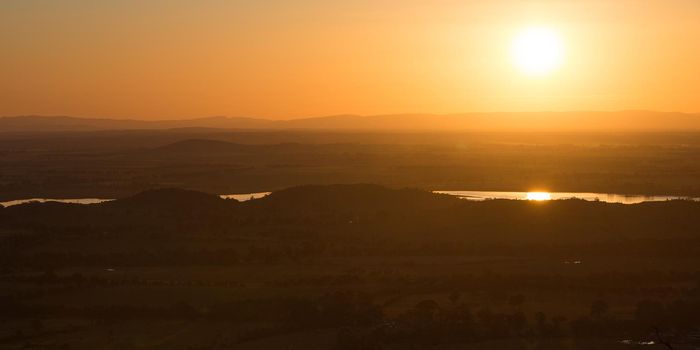 A view from Mt Tarrengower of the Moolort Plains near Maldon in Victoria, Australia