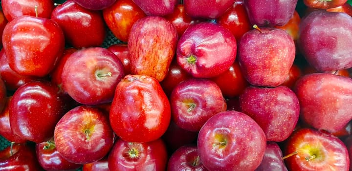 Fresh red apples good for multimedia and content background group of red ripe apples