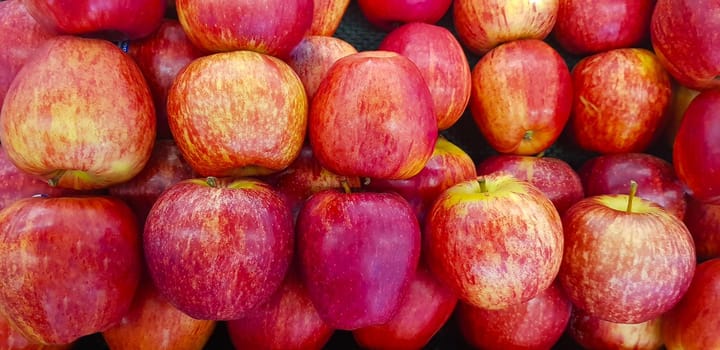 Fresh red apples good for multimedia and content background group of red ripe apples