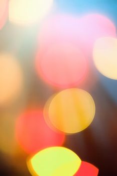 Colorful blurry lights - abstract background, bokeh overlay defocused design concept. Colour your imagination