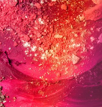 Artistic make-up composition - creative background, beautiful textures and colourful cosmetics design concept. Beauty is an art form