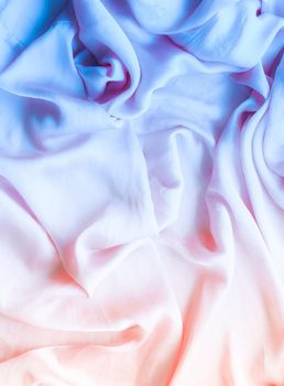 Neon soft silk waves, flatlay - elegant fabric textures, abstract backgrounds and modern pastel colours concept. Feel the sense of timeless luxury