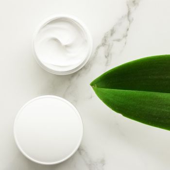 Anti-age cream products on marble, flatlay - skincare and body care, luxury spa and clean cosmetic concept. Beauty of an organic spa experience