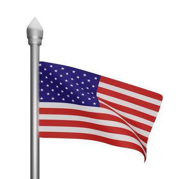 3d rendering of the american flag independence day concept