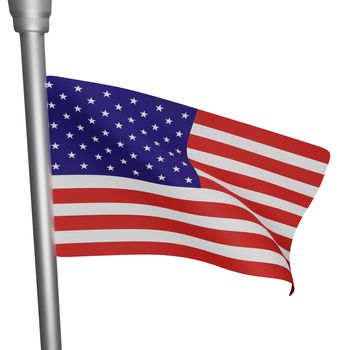 3d rendering of the american flag independence day concept