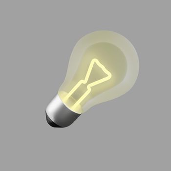 3d rendering of light bulb
