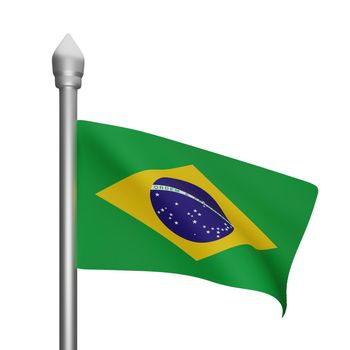 3d rendering of brazil flag concept brazil national day