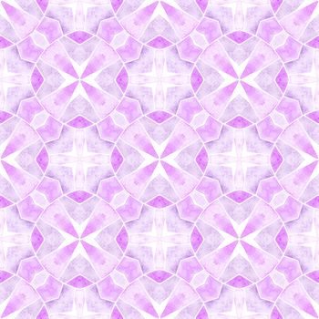 Tropical seamless pattern. Purple positive boho chic summer design. Textile ready fantastic print, swimwear fabric, wallpaper, wrapping. Hand drawn tropical seamless border.