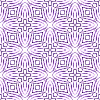 Repeating striped hand drawn border. Purple radiant boho chic summer design. Striped hand drawn design. Textile ready interesting print, swimwear fabric, wallpaper, wrapping.