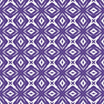 Exotic seamless pattern. Purple symmetrical kaleidoscope background. Summer swimwear exotic seamless design. Textile ready beauteous print, swimwear fabric, wallpaper, wrapping.