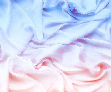 Neon soft silk waves, flatlay - elegant fabric textures, abstract backgrounds and modern pastel colours concept. Feel the sense of timeless luxury