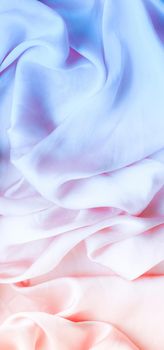 Neon soft silk waves, flatlay - elegant fabric textures, abstract backgrounds and modern pastel colours concept. Feel the sense of timeless luxury