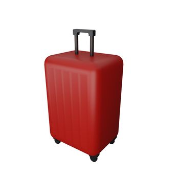 3d rendering of suitcase travel with holiday concept