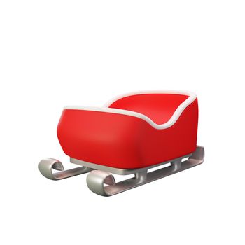 3d rendering of sleigh santa