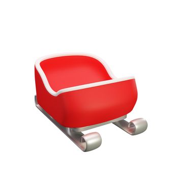 3d rendering of sleigh santa