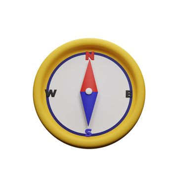 3d rendering of directional compass